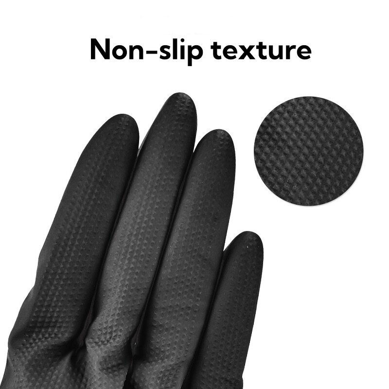 Nitrile Gloves Factory - 8 Mil Heavy-Durable Diamond Textured Orange Black