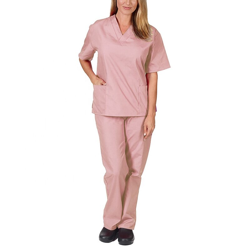 Scrubs Factory - Men Women Summer Oem logo Custom Short Sleeve Elastic Doctor