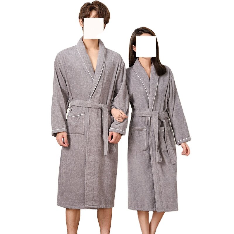 Hotel Bathrobe Manufacturer - Oem Customized Logo Men Women Spring Pure Cotton