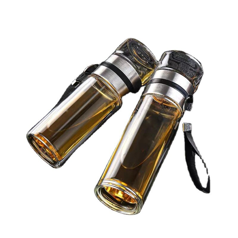 Tea Cup Factory - Oem Customized Double-layer Glass Men Large-capacity Portable