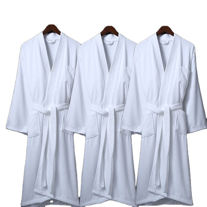 Hotel Bathrobe Factory - Oem Customized Logo Men Women Cotton Towel Material Cut