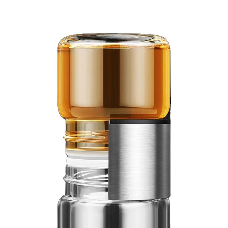 Glass Water Bottle Manufacturer - Oem Customized Logo Double Wall Thermal Tea