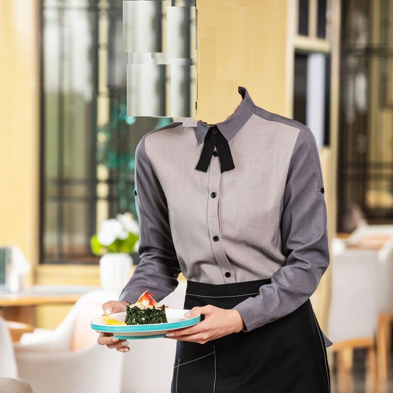 Hotel Uniform Manufacturer - Oem Custom Logo Restaurant Server Catering Kitchen
