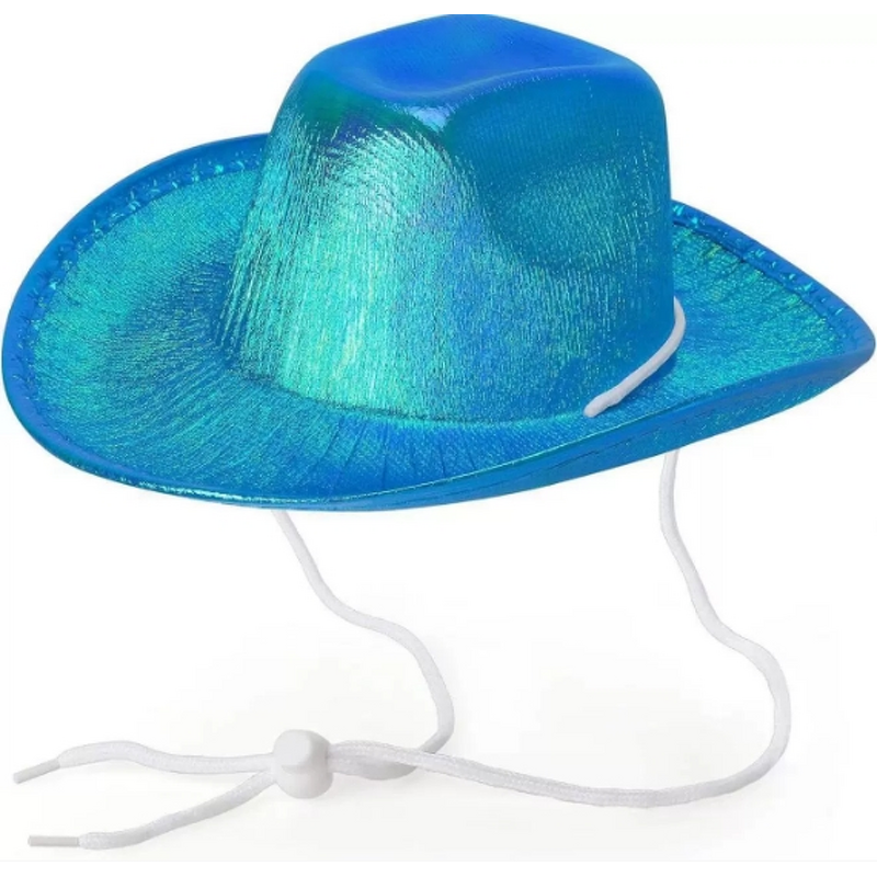 Pet Hat Scarf Set Manufacturer - Iridescent Cowboy Style for Dogs and Cats Traditional Western