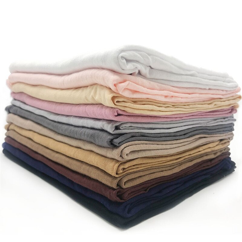 Cotton Hijab Manufacturer - Hot Sale Muslim Monochrome Arab Women Jersey Head Scarf