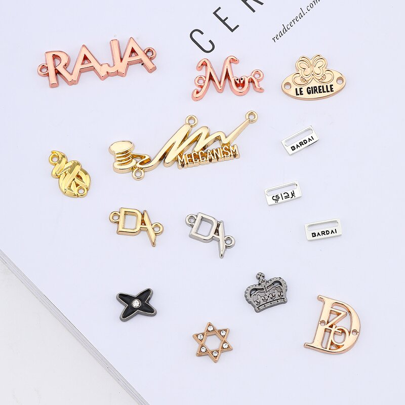 Metal Tag Manufacturer - Wholesale Custom Fashion Engraved Brand Logo Sew for Garments