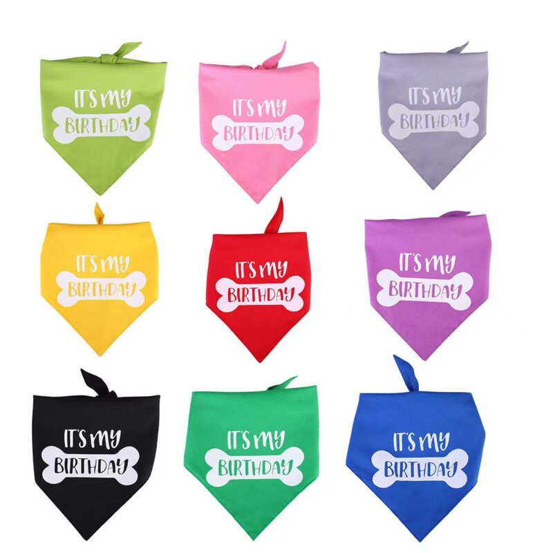 Pet Bandana Manufacturer - Tanpopo Luxury Personalized Custom Dog Cat Polyester Printed Birthday