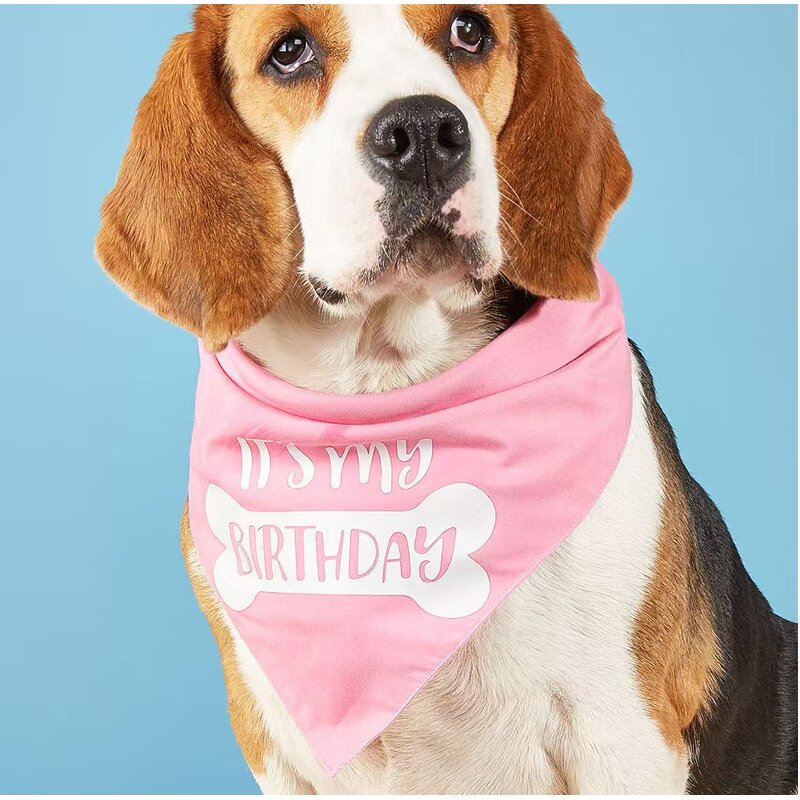 Pet Bandana Manufacturer - Tanpopo Luxury Personalized Custom Dog Cat Polyester Printed Birthday