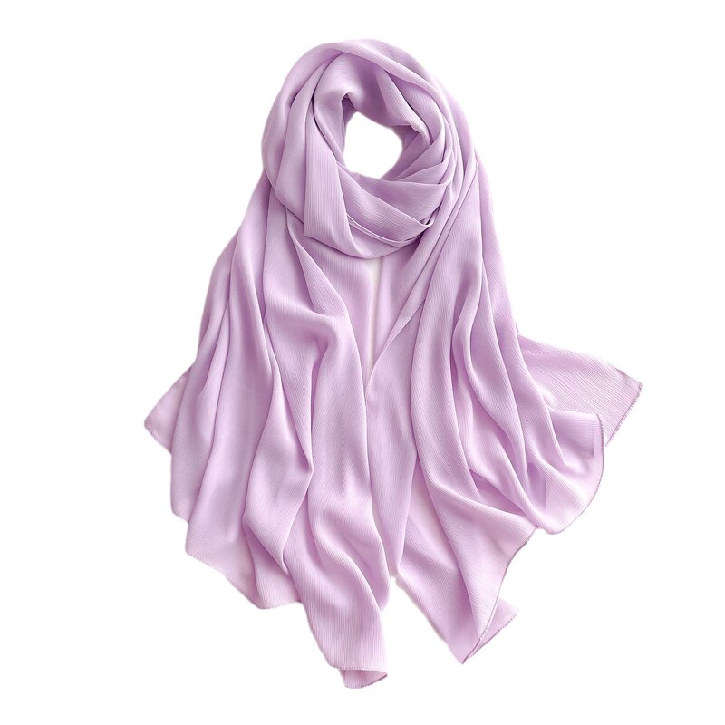 Long Sunscreen Shawl Manufacturer - Wholesale Elegant Women's Spring New Simple Jacquard Printed Silk Scarf