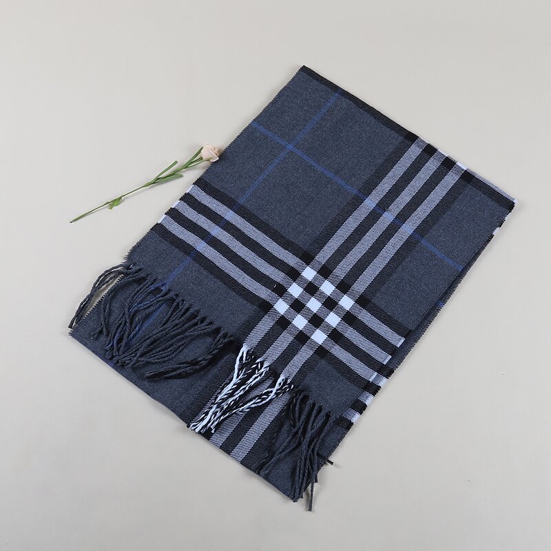 Pashmina Shawl Manufacturer - Print Logo Plaid Soft Men Women Winter Imitation Cashmere Scarf