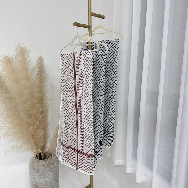 Palestinian Chiffon Hijab Manufacturer - New Printed Scarf for Women Muslim Head Scarf Kufiya Shawl for Spring