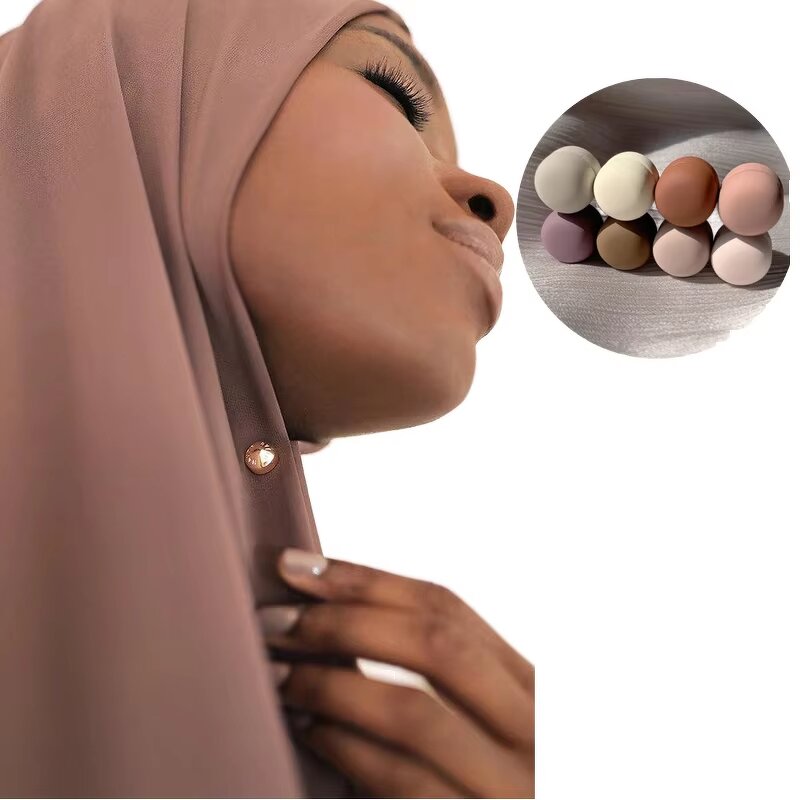 Scarf Clasp Manufacturer - Malaysian Strong Circular Clasp Matching Cufflinks for Wedding Engagement Gift Zinc Alloy Silk