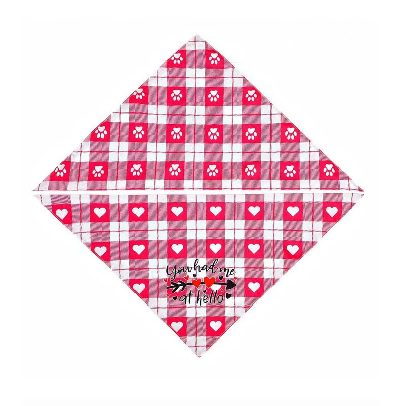 Pet Bandana Scarf Manufacturer - BestS PS113 Big Dog Valentine Double Sided Printed Polyester