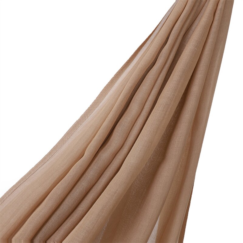 Long Shawl Manufacturer - New Style Monochrome Breathable Muslim Women Scarf Solid Color Wrapped