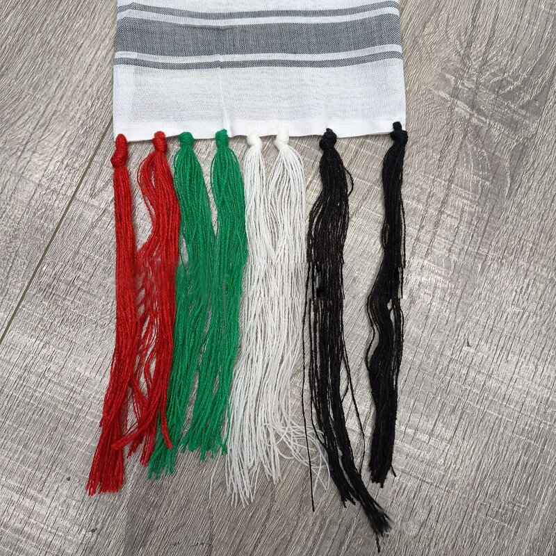 Arab Ethnic Keffiyeh Manufacturer - Floral Jacquard Long Polyester Hijab Scarf for Men Middle East Style