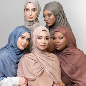 Cotton Hijab Manufacturer - Satin-finish Muslim Scarf for Women