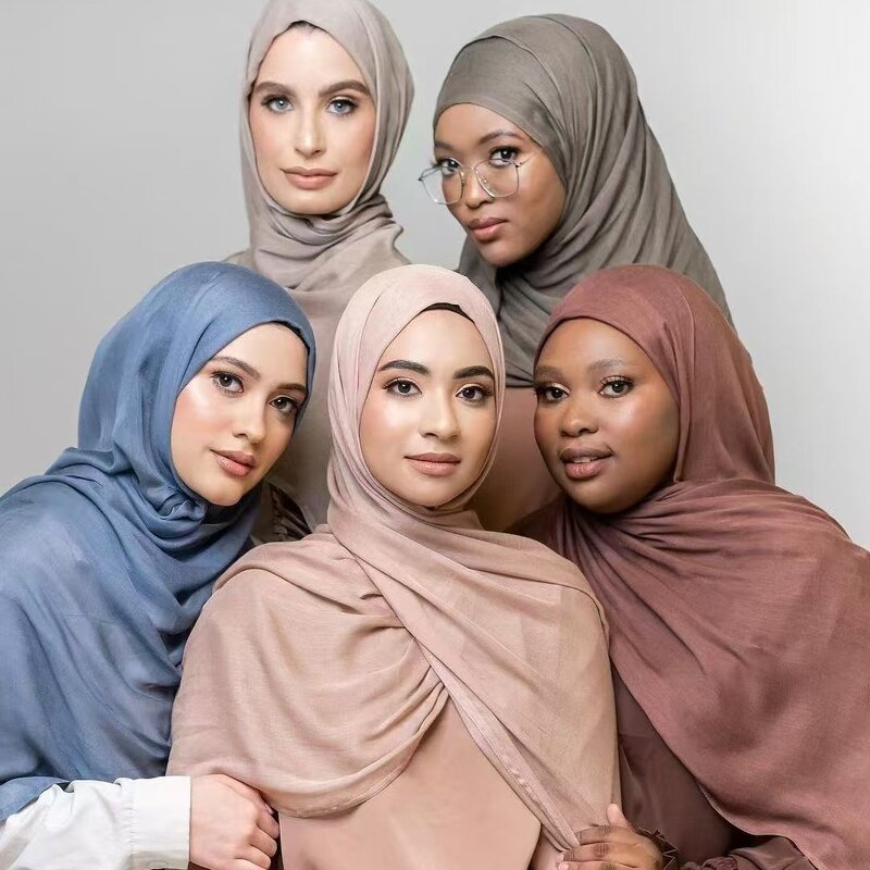 Cotton Hijab Manufacturer - Satin-finish Muslim Scarf for Women