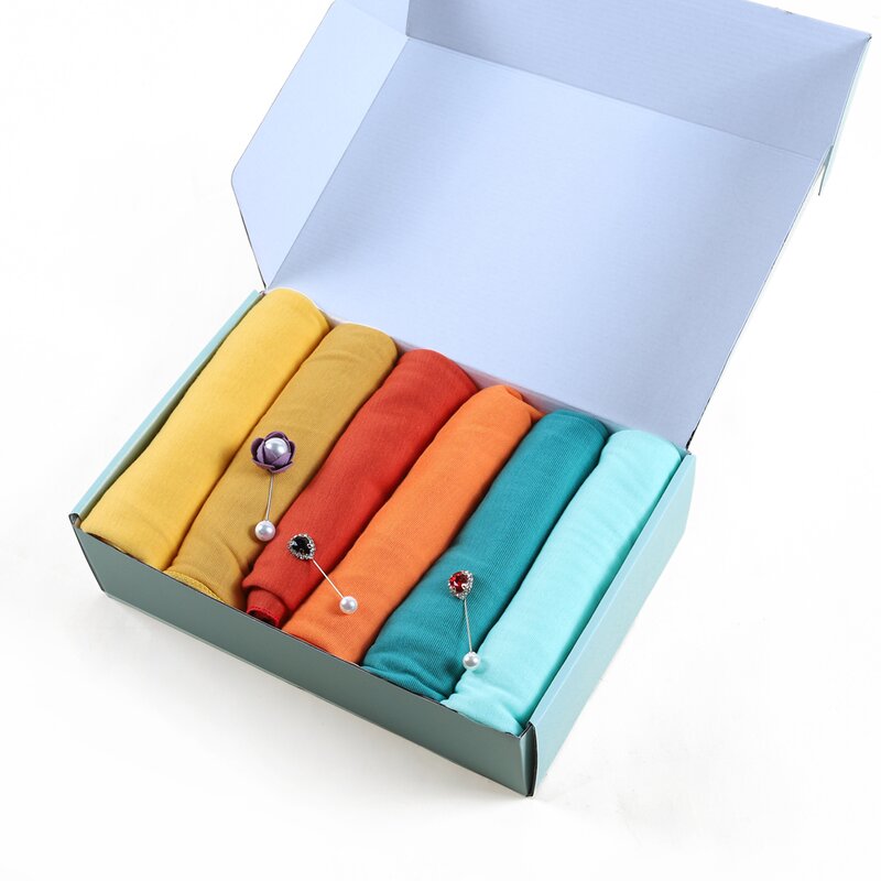 Crinkle Satin Hijab Manufacturer - 3pcs/Box Solid Color Plain Scarf Muslim Shawls Headband Islamic Headscarf