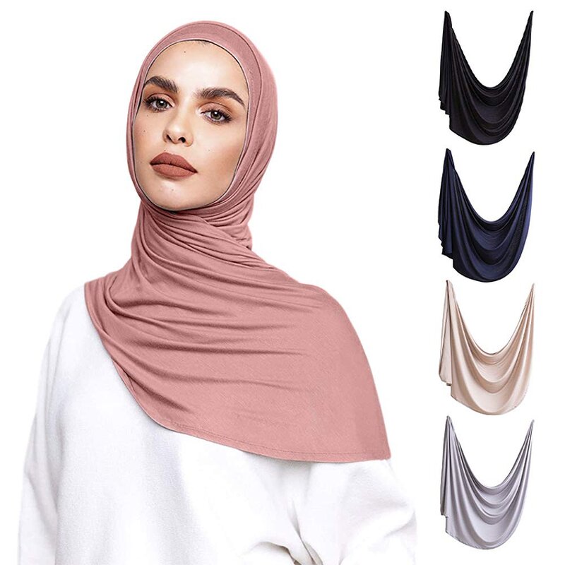 Jersey Hijab Manufacturer - Premium New Long Thick Wool Shawl with Floral Pattern for Muslim Women