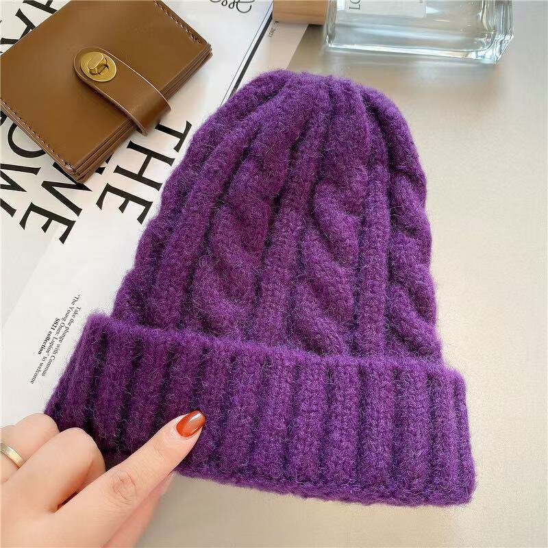 Jacquard Beanie Hat Manufacturer - Solid Outdoor Warm Padded In-Stock Fashion Wholesale Men Women European