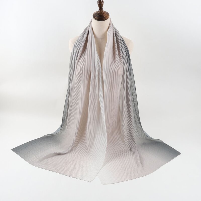 Islamic Bawal Tudung Manufacturer - Premium Quality Bubble Chiffon Printed Pleated Head Scarf