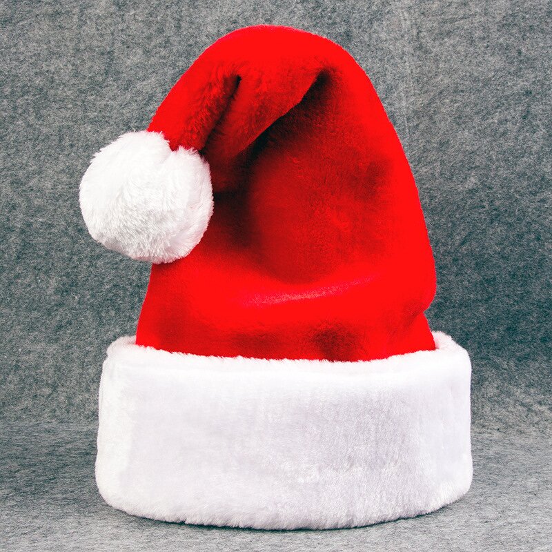 Santa Claus Hat Manufacturer - 2025 Unisex High-Grade Large Plush Thickened Christmas Character Decorations for Adults