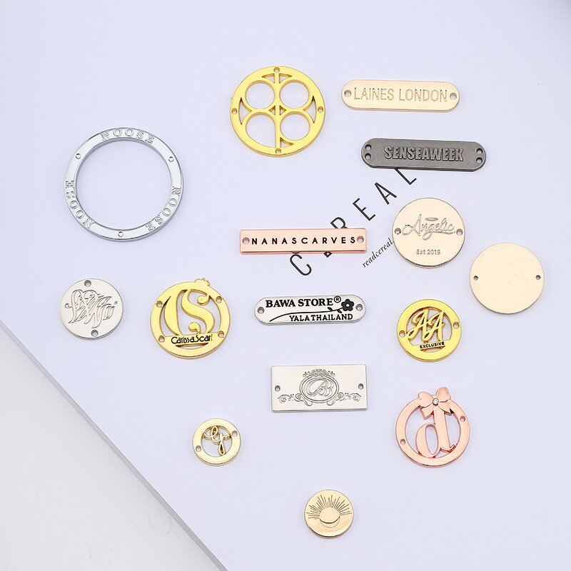 Metal Tag Manufacturer - Wholesale Custom Fashion Engraved Brand Logo Sew for Garments