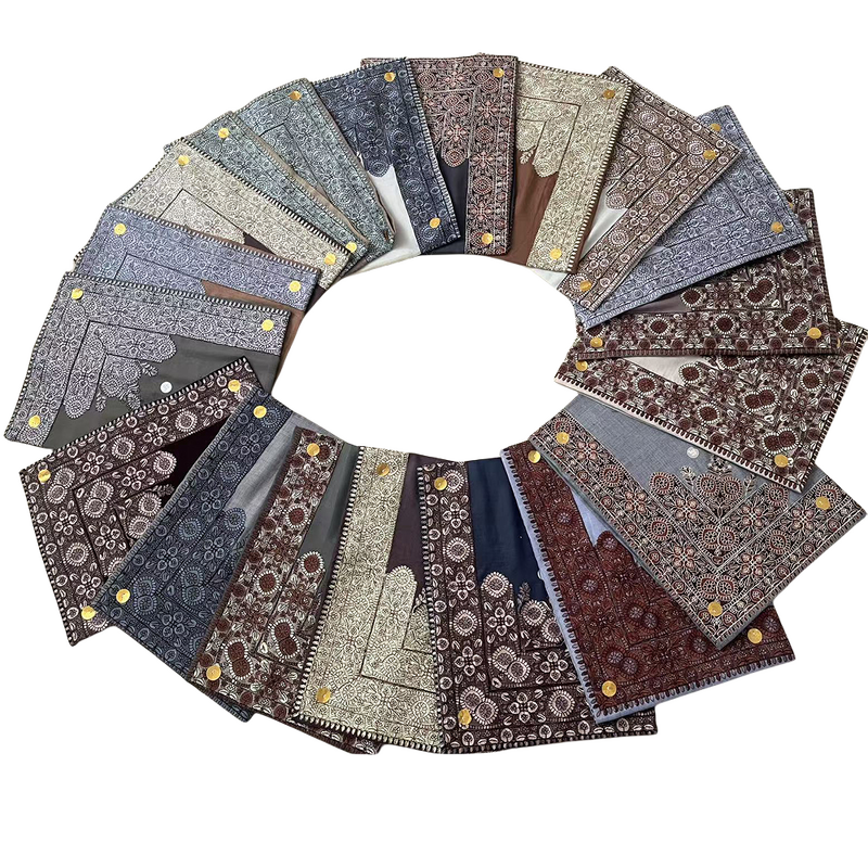 Men's Shawl Manufacturer - High Quality Breathable Embroidered Square Hijab Kashmiri Design for Party