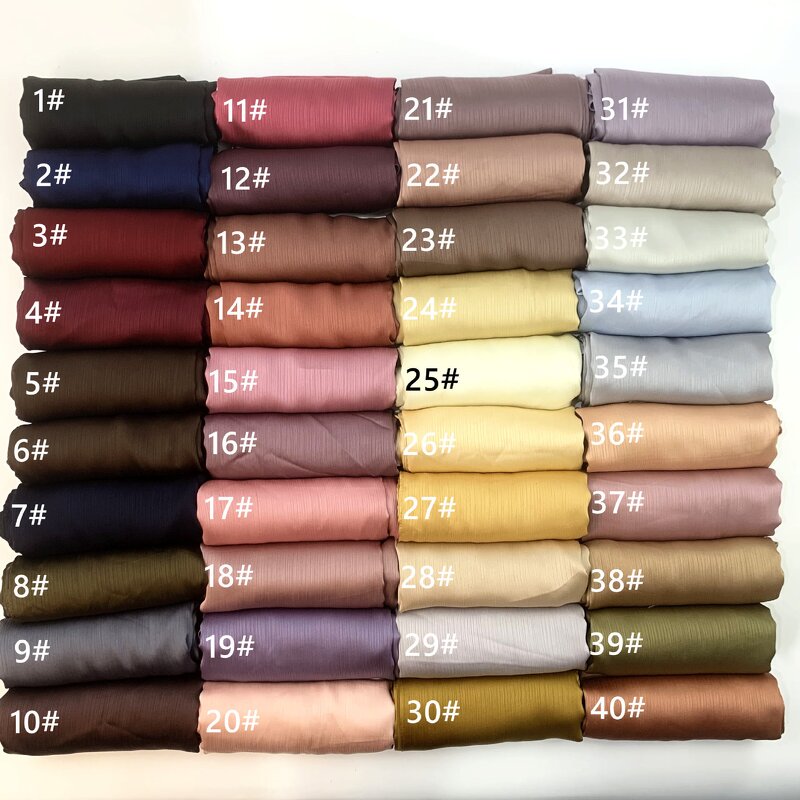 Satin Sunny Scarf Manufacturer - High Quality New Fashion Malaysian Shawl Pleated Satin Silk Hijab