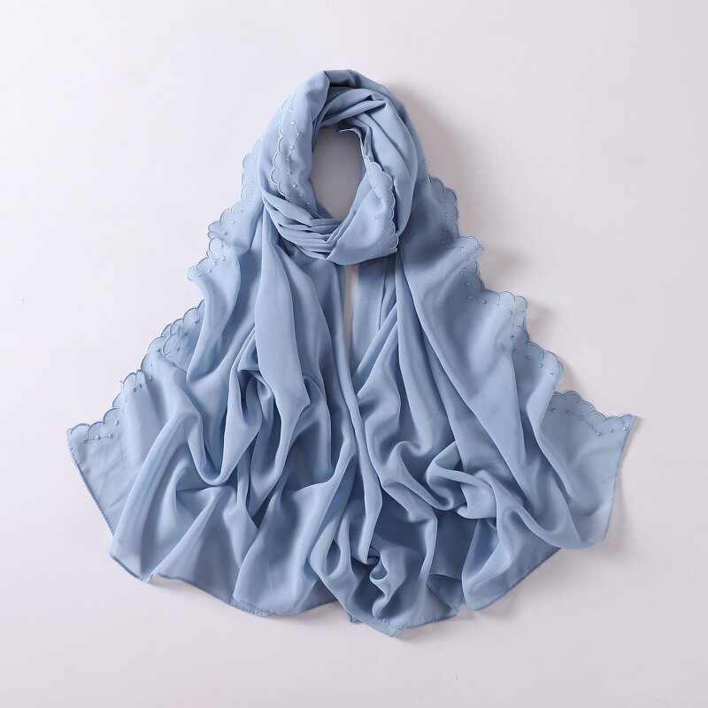 Pearl Chiffon Scarf Manufacturer - Autumn New Embroidered Traditional for North Africa Middle East