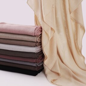 Modal Scarf Manufacturer - High Quality Monochrome Thin Edge Rayon Shawl Long and Breathable