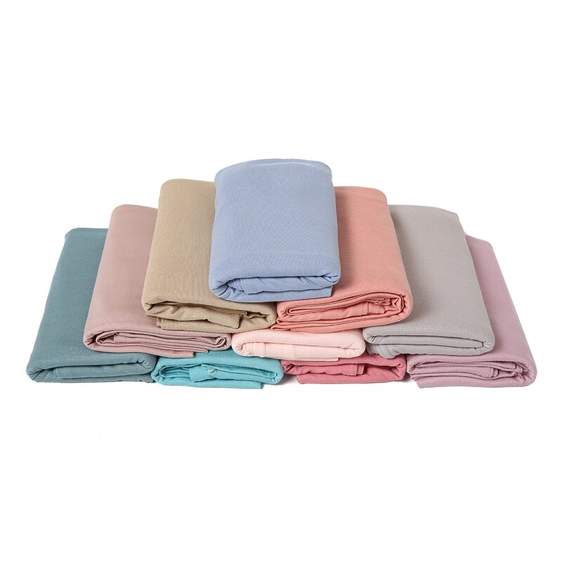 Polyester Jersey Scarf Manufacturer - Wholesale New Fashion Solid Plain Bubble Women's Hijab Long