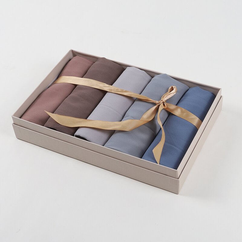 Floral Printed Hijab Manufacturer - Customizable Solid Dot Shawl Malaysian Arab Headscarf Wraps Women's Gift Box