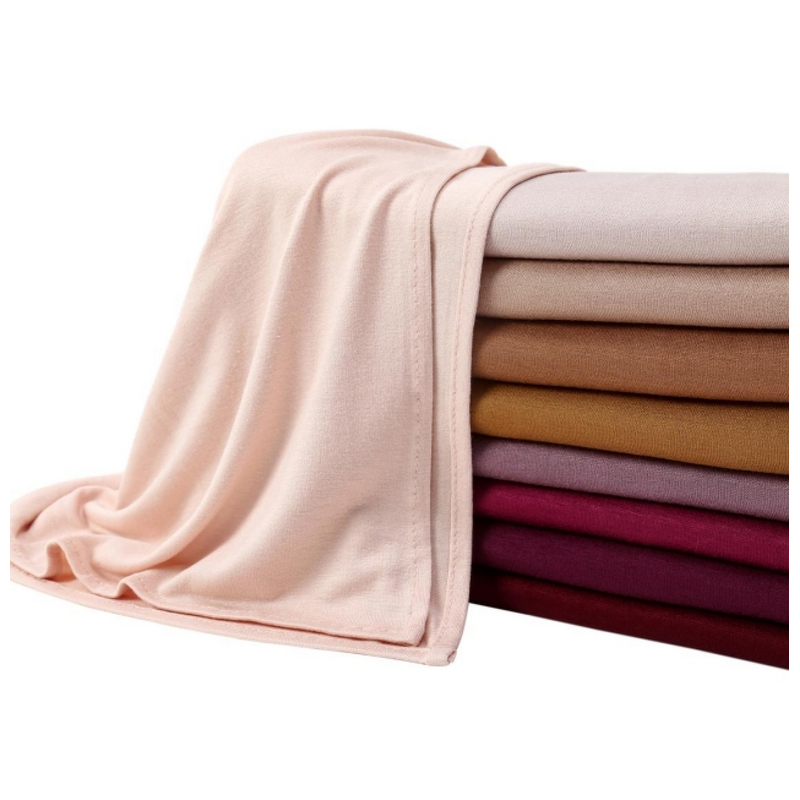 Head Scarves Manufacturer - High Quality Women's Ethnic Jersey Stretchy Plain Cotton Shawl Muslin