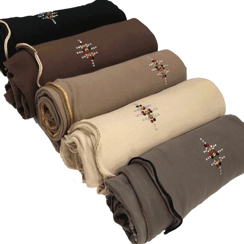 Cotton Hijab Manufacturer - Customizable Solid Color Canvas Long Jersey Scarves for Women