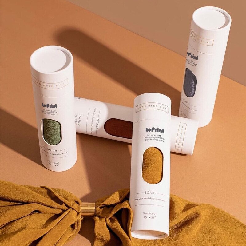 Packaging Box Manufacturer - Eco-Friendly Custom Cylinder T-Shirt Scarf Cardboard with Window