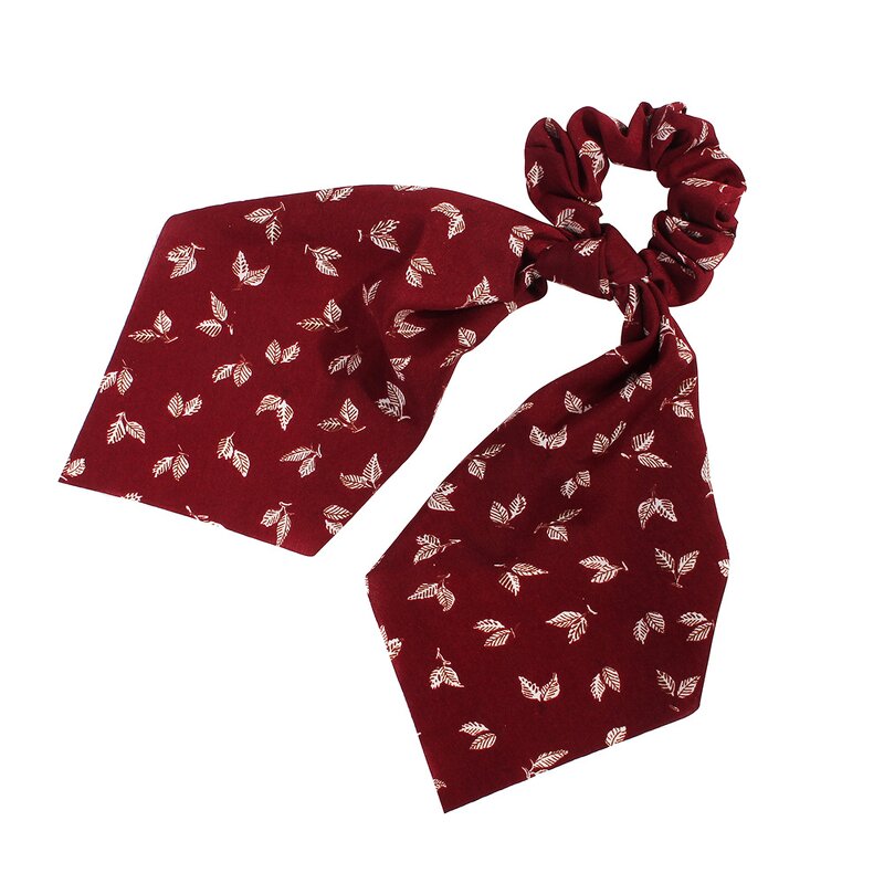 Scrunchies Manufacturer - JINGMI Ribbon Hair Tie Long Wind Printed Scarf Fashion Hair Band Custom