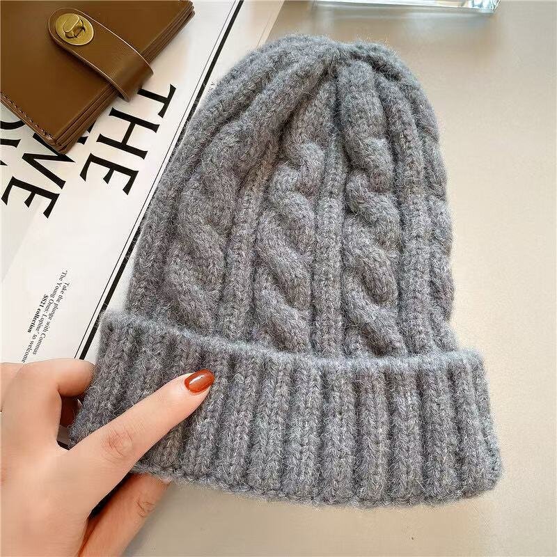 Jacquard Beanie Hat Manufacturer - Solid Outdoor Warm Padded In-Stock Fashion Wholesale Men Women European