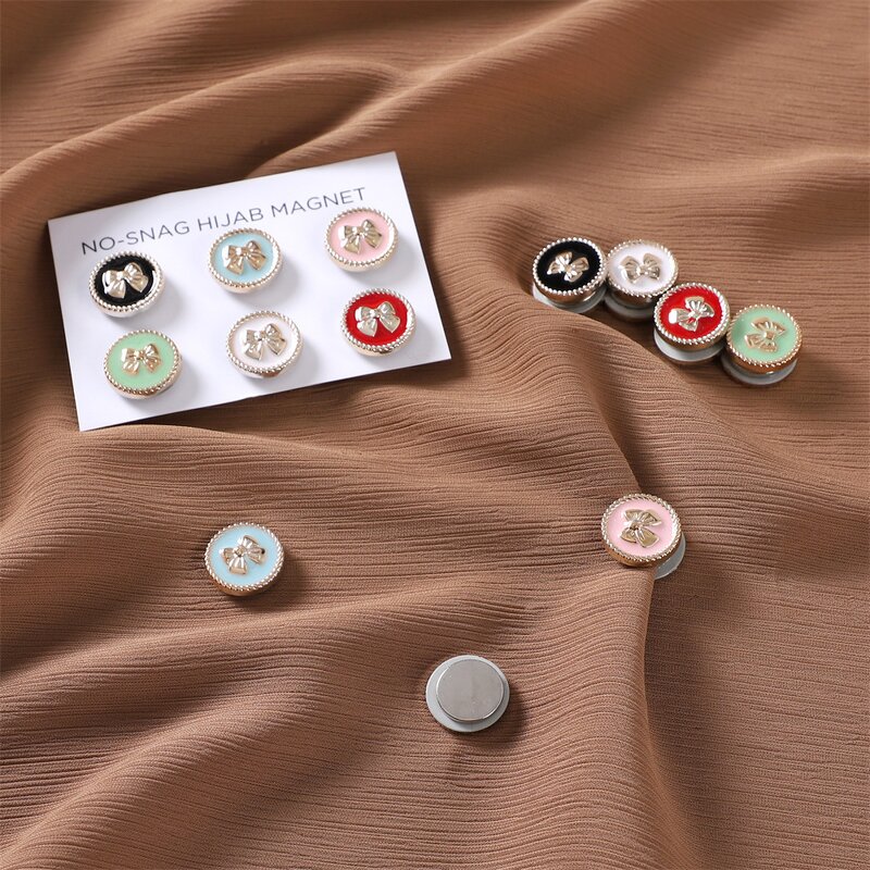 Magnetic Scarf Buckle Manufacturer - Women's Cute Dual-Purpose Iron Suction Cross-Border New Love Bow Strong Lace Flatback