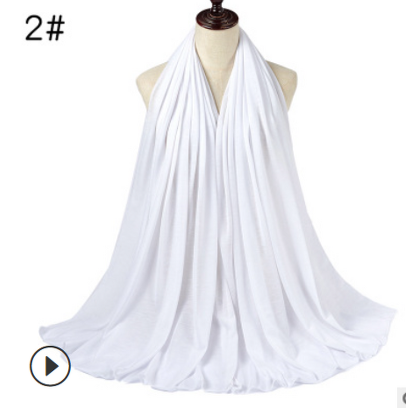 Cotton Jersey Hijab Manufacturer - Wholesale Easy to Wear Fashionable Solid Color Scarf Women