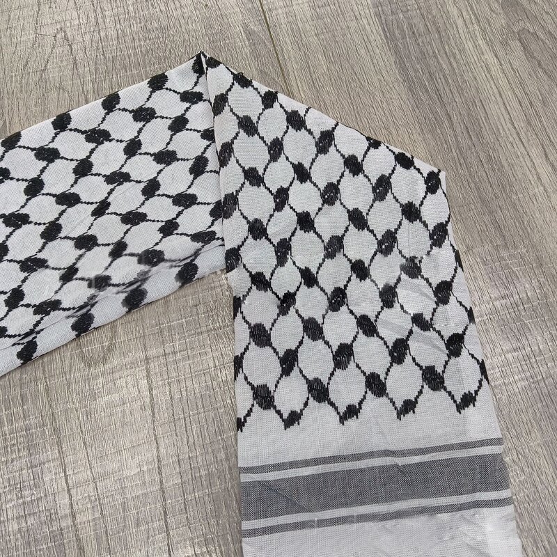 Arab Ethnic Keffiyeh Manufacturer - Floral Jacquard Long Polyester Hijab Scarf for Men Middle East Style