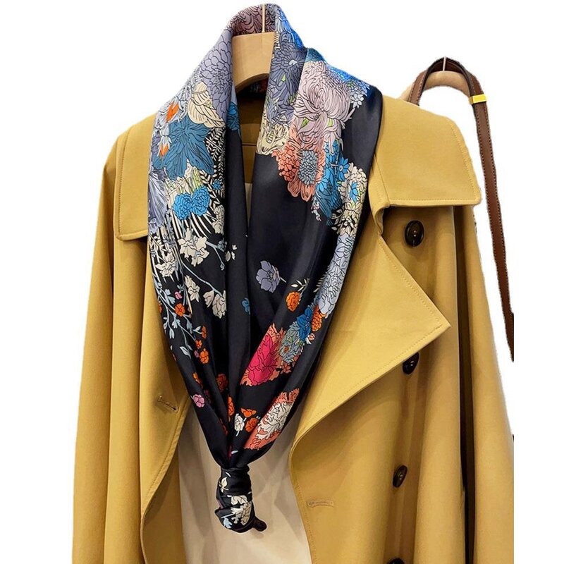 Silk Scarf Manufacturer - 108*108 CM 100% REAL New Double-sided square Summer Mother's Souvenir