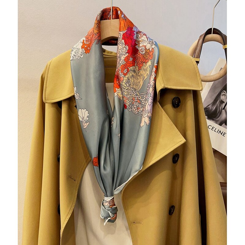 Silk Scarf Manufacturer - 108*108 CM 100% REAL New Double-sided square Summer Mother's Souvenir