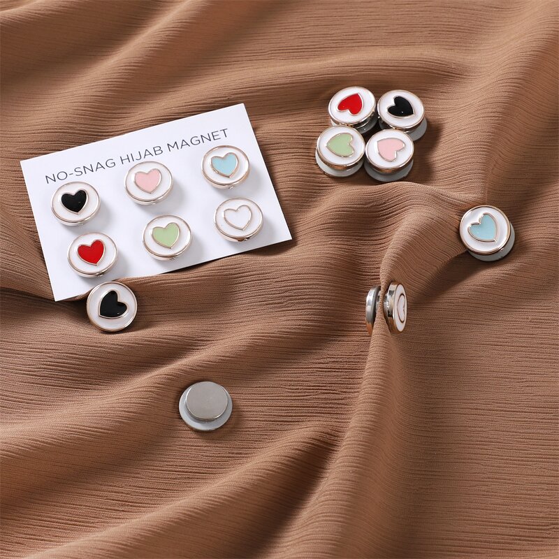 Magnetic Scarf Buckle Manufacturer - Women's Cute Dual-Purpose Iron Suction Cross-Border New Love Bow Strong Lace Flatback