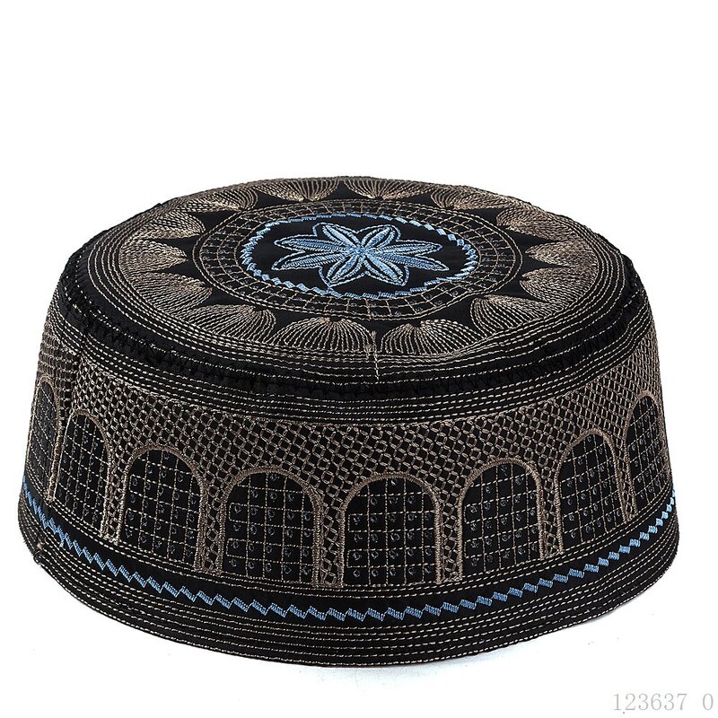 Muslim Prayer Hat Manufacturer - New Style Egyptian Turkish Arabic Men Embroidery Islamic Kufi Hat