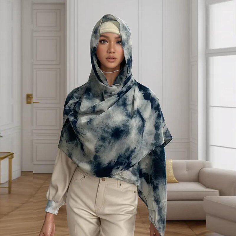 Modal Scarf Manufacturer - Aquarel Bloemenprint Ademend Licht Gewicht Zachte Katoenen Rayon Viscose