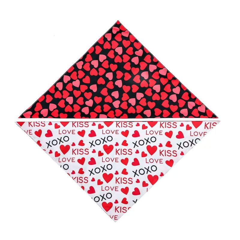 Pet Bandana Scarf Manufacturer - BestS PS113 Big Dog Valentine Double Sided Printed Polyester
