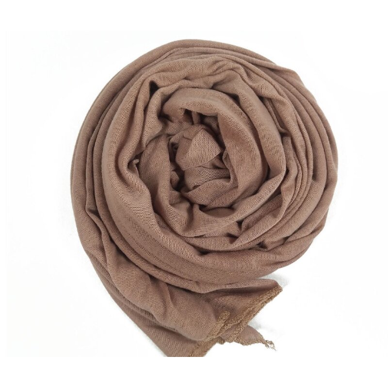 Jersey Scarf Manufacturer - Light Plate Mercerized Cotton Hat Monochrome Shawl High Quality Elastic Breathable
