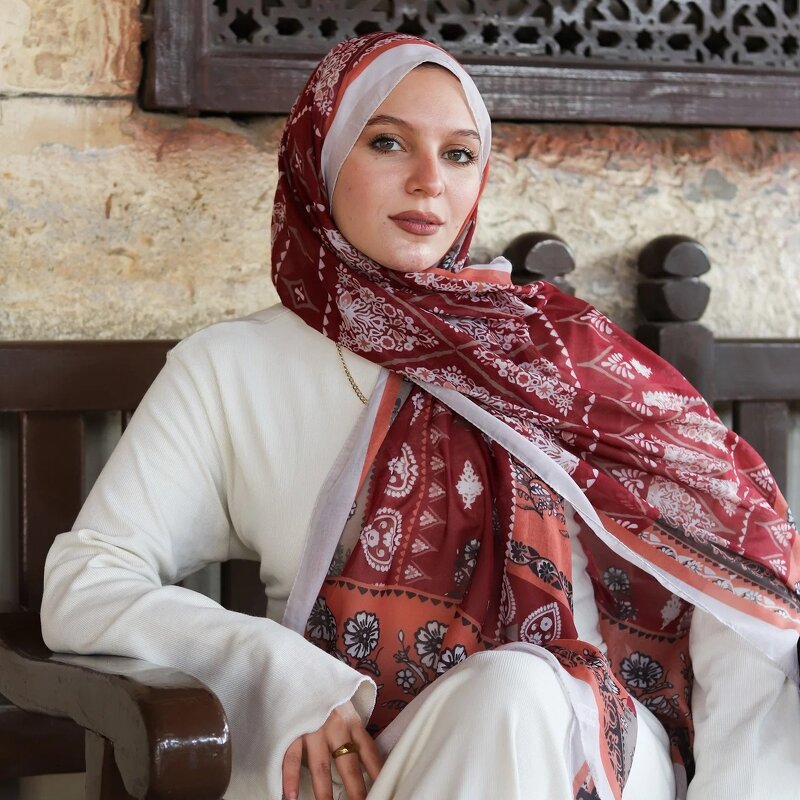 Designer Scarf Manufacturer - Custom Digital Printing Flower Popular Style Adult Accessory for Spring