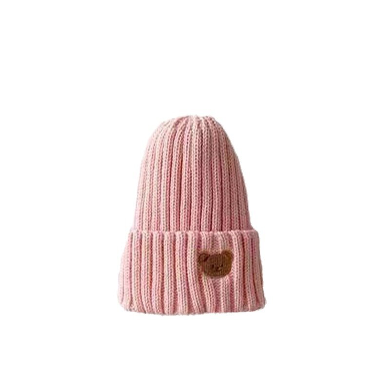 Wool Hat Manufacturer - Autumn Winter for Boys and Girls Cute Ins Baby Ear Cover Hat With Embroidered Candy